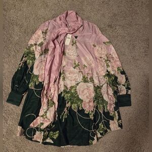 Maeve NEW Pink and Green Floral Mini Dress